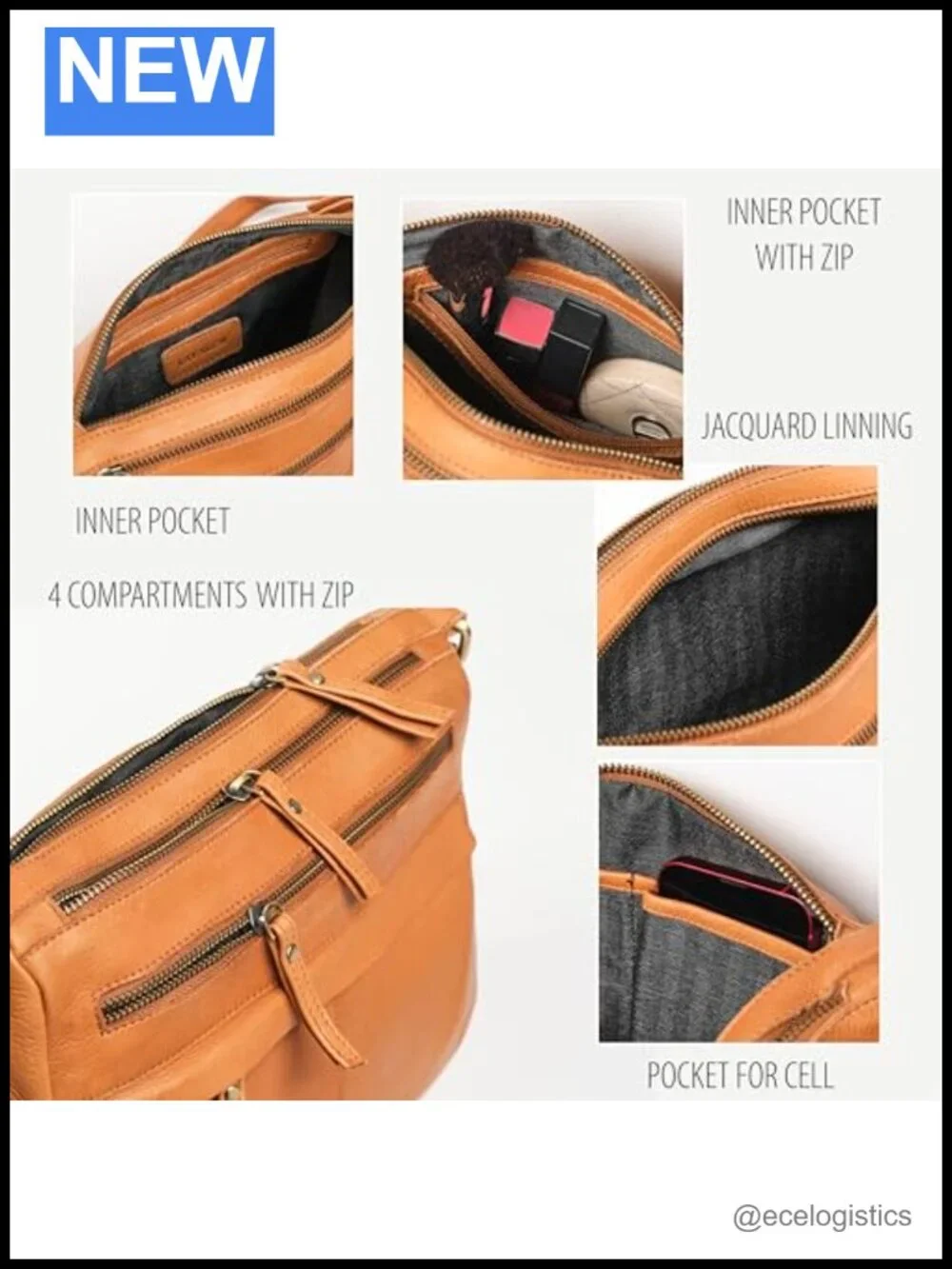 Genuine Leather Small Crossbody Bag for Women Handcrafted